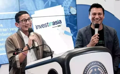 Menparekraf RI, Sandiaga Salahuddin Uno dan Chief Business Development Officer Izin.co.id, Christian Sugiono