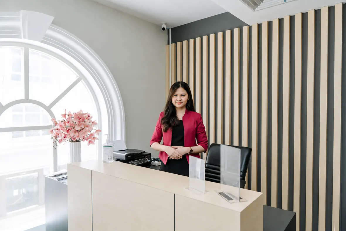 Professional receptionist