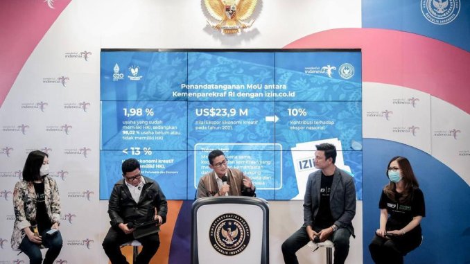 Permudah Perizinan Usaha Pelaku UMKM Ekraf, Kemenparekraf Gandeng izin.co.id