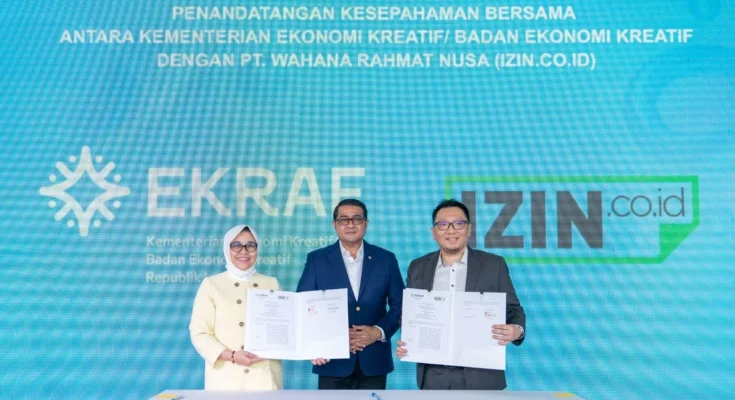 IZIN.co.id Berkolaborasi dengan Kemenekraf RI Dorong Kemudahan Legalitas bagi Pelaku Usaha Kreatif